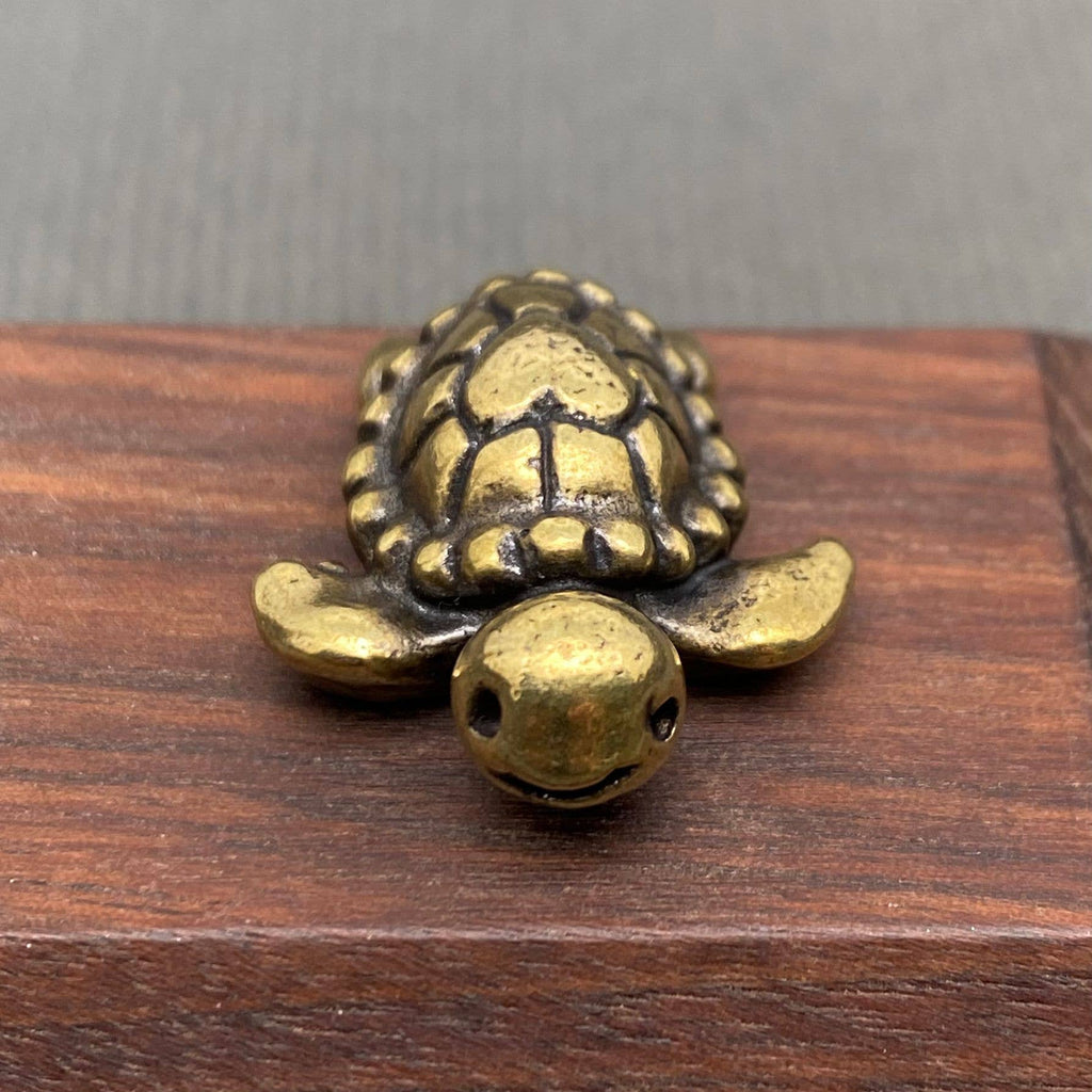Brass Mini Turtle Terrarium Charm