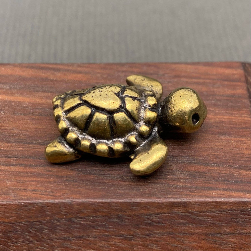 Brass Mini Turtle Terrarium Charm