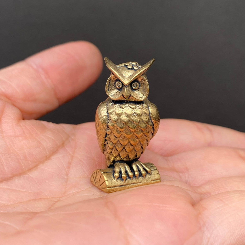 Owl Brass Archer Terrarium Charm