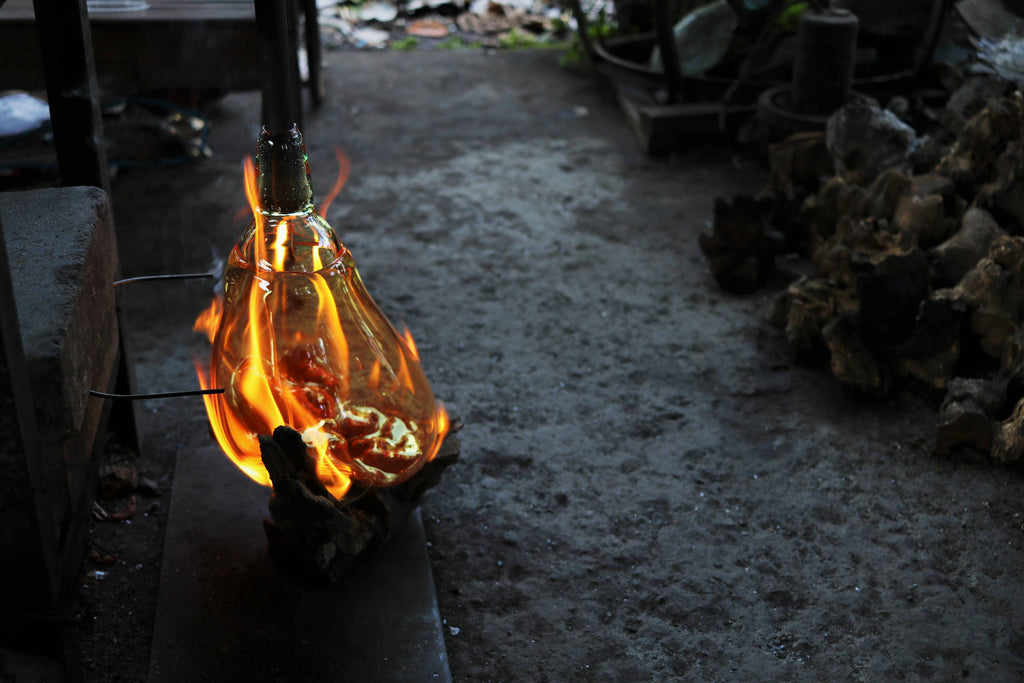 4" Open Mouth Molten Glass Terrarium