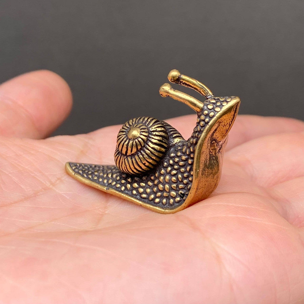 Brass Snail Terrarium Charm