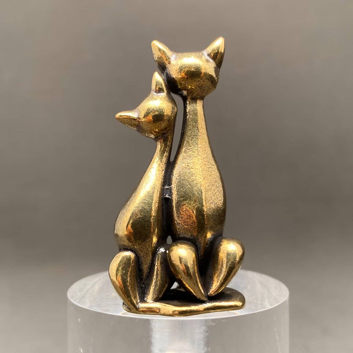 Brass Couple Cats Terrarium Charms