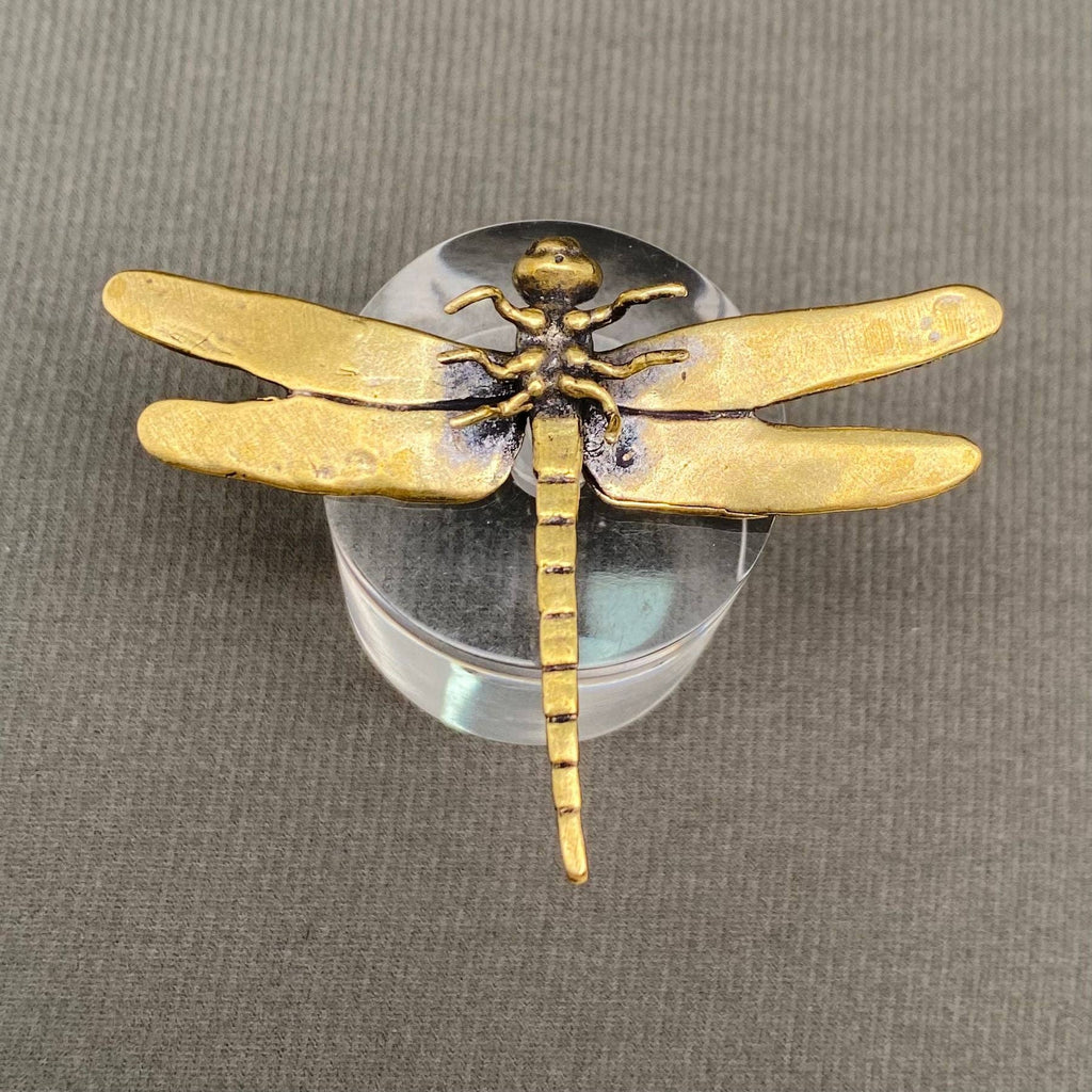 Brass Dragonfly Terrarium Charm