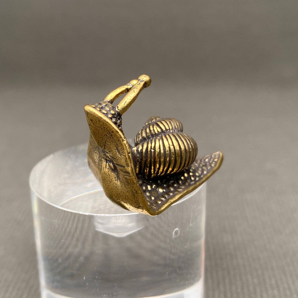 Brass Snail Terrarium Charm