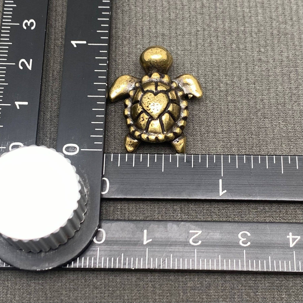 Brass Mini Turtle Terrarium Charm