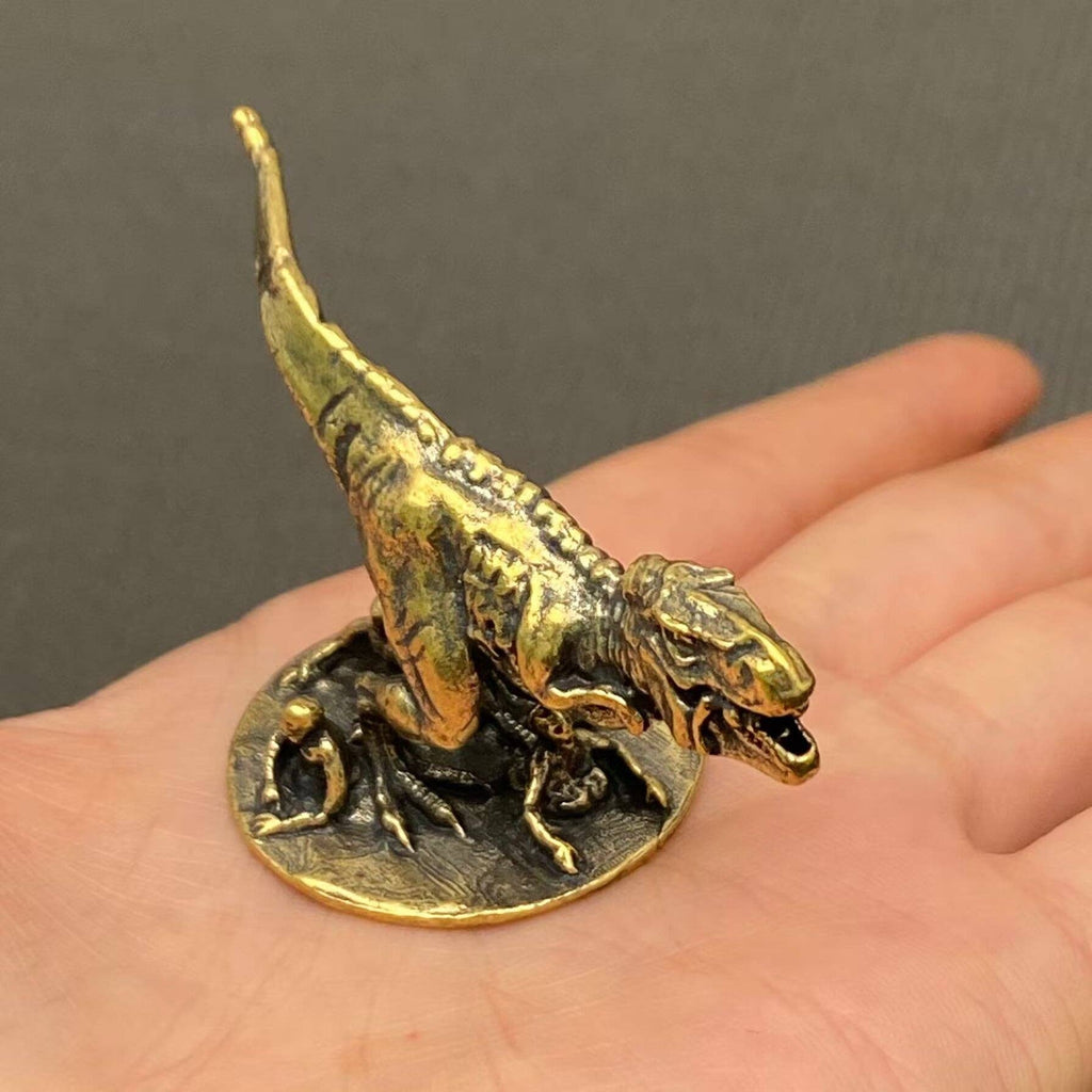 Tyrannosaurus Rex Brass Dinosaur Terrarium Charm