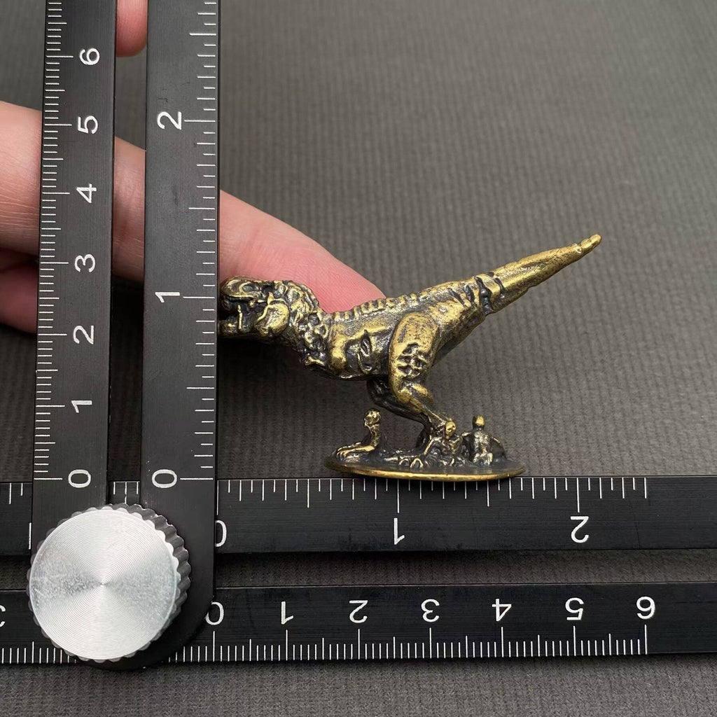 Tyrannosaurus Rex Brass Dinosaur Terrarium Charm