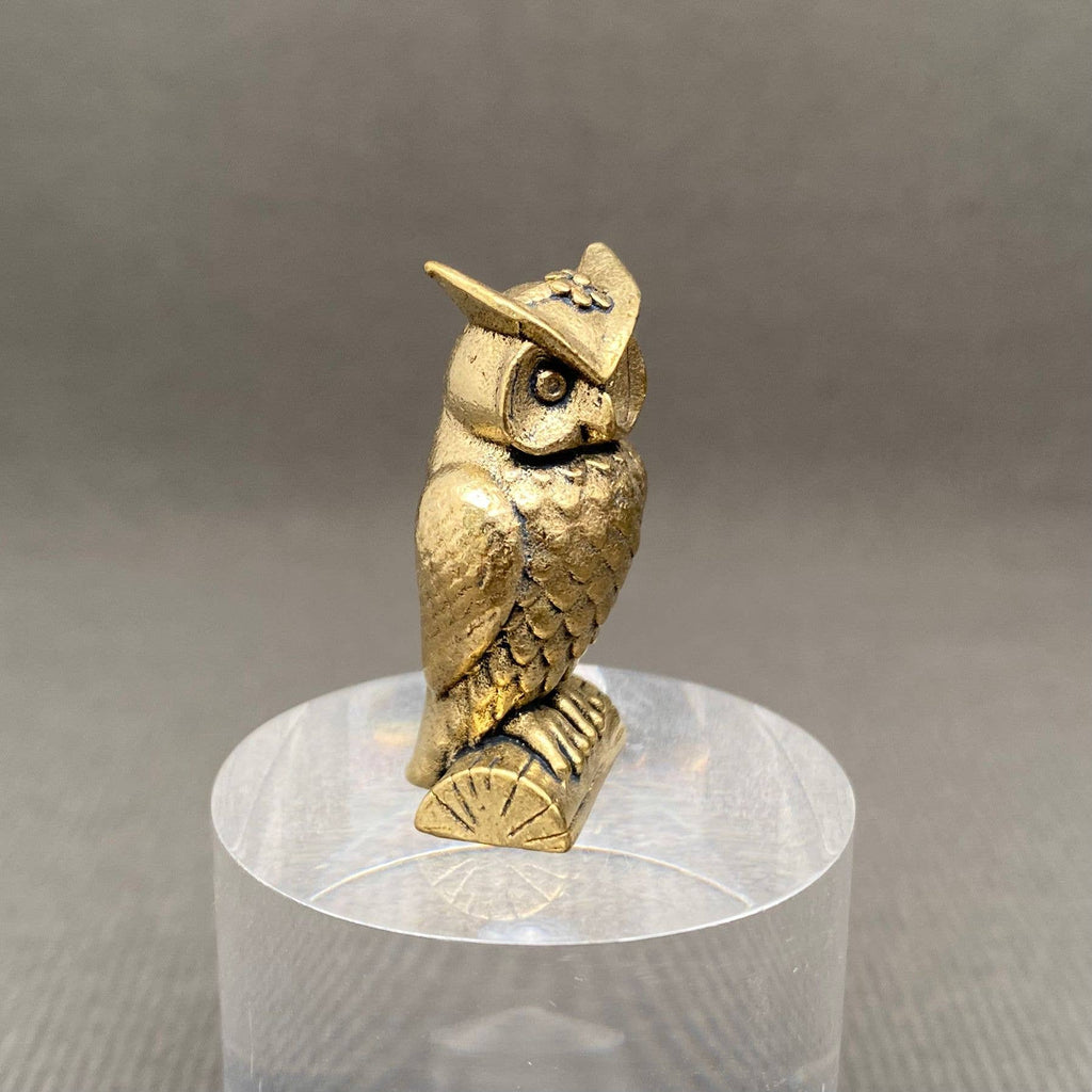 Owl Brass Archer Terrarium Charm