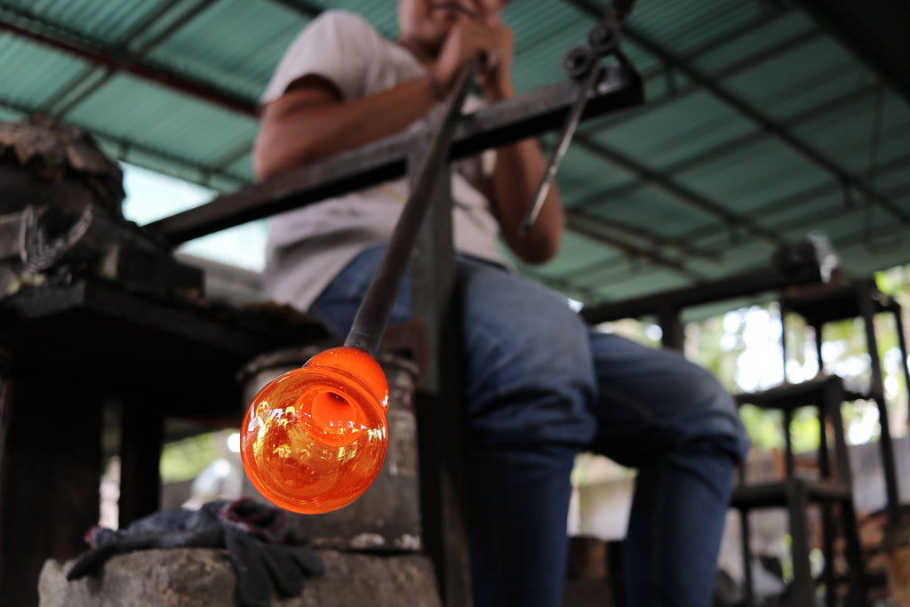 4" Open Mouth Molten Glass Terrarium