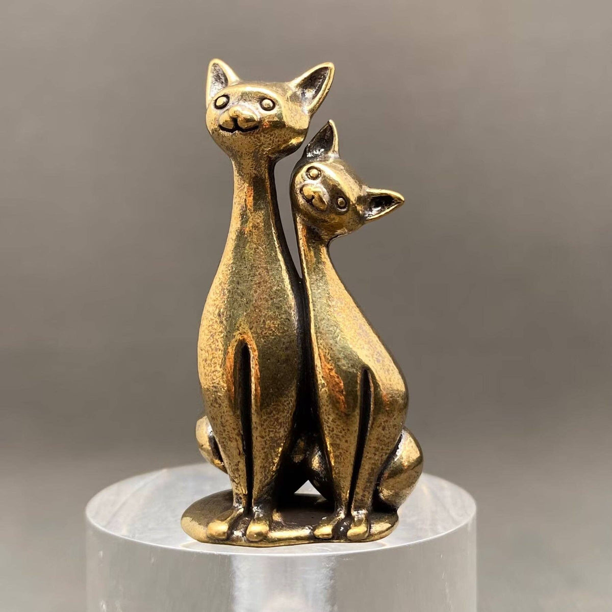 Brass Couple Cats Terrarium Charms